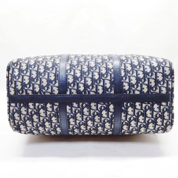 Authentic Christian Dior Navy Blue Canvas Hand Bag mn517-113025 - Picture 5 of 16